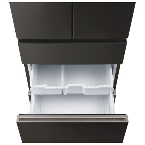 冷蔵庫 428L アイリスオーヤマ 大凍量Lite IRSN-FX43A-H ノーブルグレー 5段冷凍室 フレンチドア 両開き 奥行薄型 62.8cm