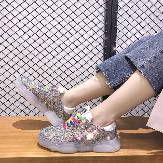 グリッター スニーカー ローカットスニーカー ウォーキングシューズ 靴 レディース 韓国 原宿 系 ローカット ラメ 派手 ビジュー キラキの通販はau Pay マーケット Another Me アナザーミー