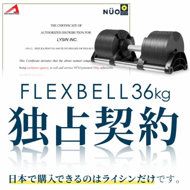 石見銀山 【1/2】可変式 ダンベル フレックスベル 2kg刻み 36kg１個