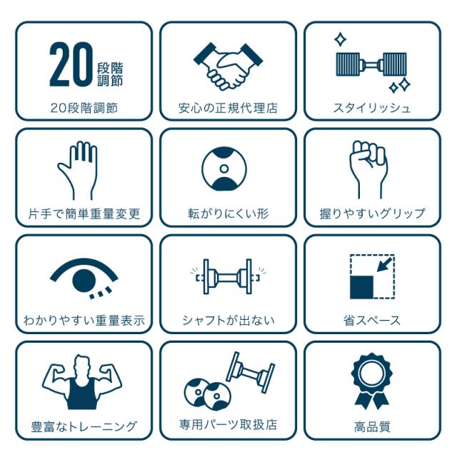 【1年保証】 ダンベル フレックスベル 2kg刻み Sシリーズ 40kg 2個セット 可変式ダンベル 正規品_4