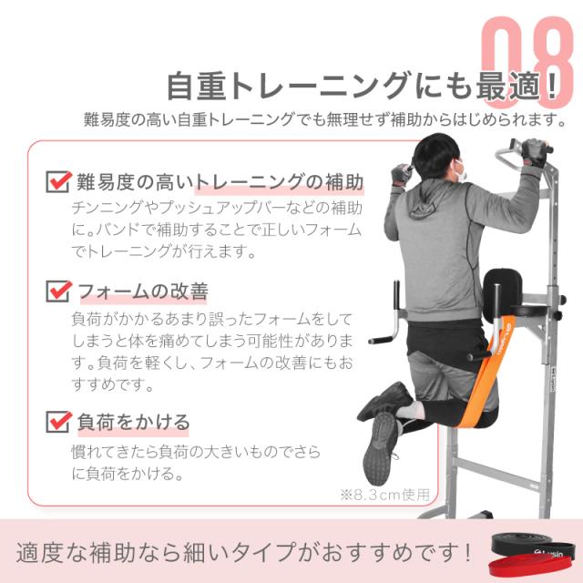 ライシン トレーニングチューブ 6.4cm 負荷レベル6/8 ゴム バンド 筋