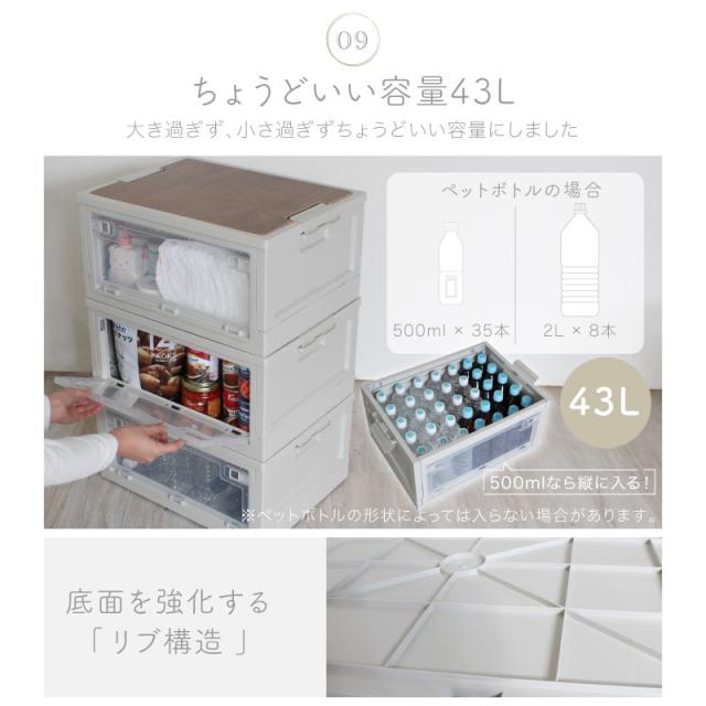 限定】2個セット アイボリー ランクル コンテナ 折りたたみ ボックス