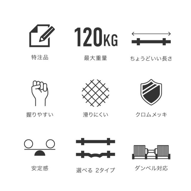 ライシン バーベルシャフト フレックスベル プロバーベル 専用 EZバー / ストレートバー 150cm_6