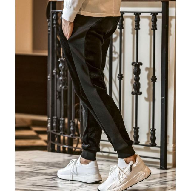 ウノピュウノウグァーレトレ リラックス 1PIU1UGUALE3 RELAX ペイズリーベロアジップパーカーセットアップ S M L XL XXL uso-25098 usb-25098 ブラック_5