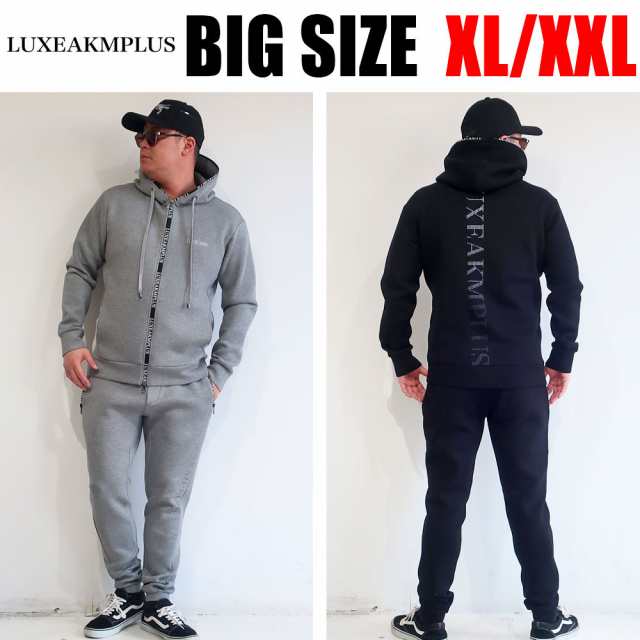 LUXEAKMPLUS(リュクスエイケイエムプラス) ゴルフ ロゴスウェットセットアップ プレゼント ロゴ  lao-24005  lab-24005 BLACK GRAY ブラの通販は