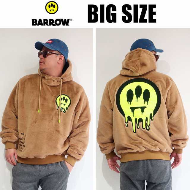 BARROW バロウ hoodie ecofur unisex パーカー ファー メンズ FANGO ...