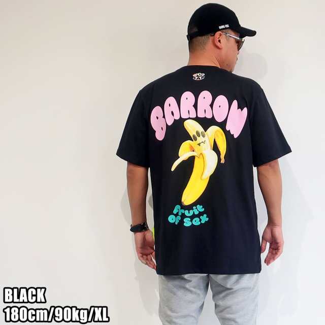BARROW バロウ ブランド メンズ Tシャツ 半袖 graphic print tee グラフィック プリント メンズ ブラック BLACK  VERDE 031298