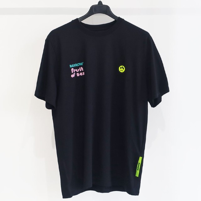 BARROW バロウ ブランド メンズ Tシャツ 半袖 graphic print tee グラフィック プリント メンズ ブラック BLACK  VERDE 031298