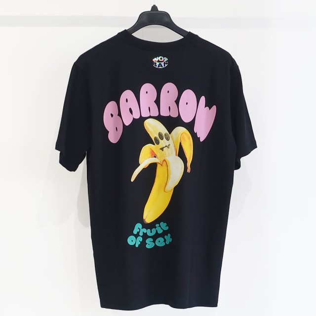最新品通販[バロー]Barrow 半袖Tシャツ 29928 ブラック sizeM Tシャツ/カットソー(半袖/袖なし)