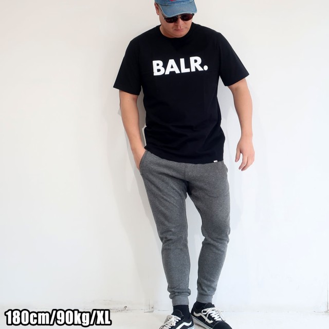 ボーラー BALR. Tシャツ 半袖 メンズ ブランド Brand Straight T-Shirt BLACK GREY GREEN ブラック  グレー グリーン XL XXL 2XL クルー