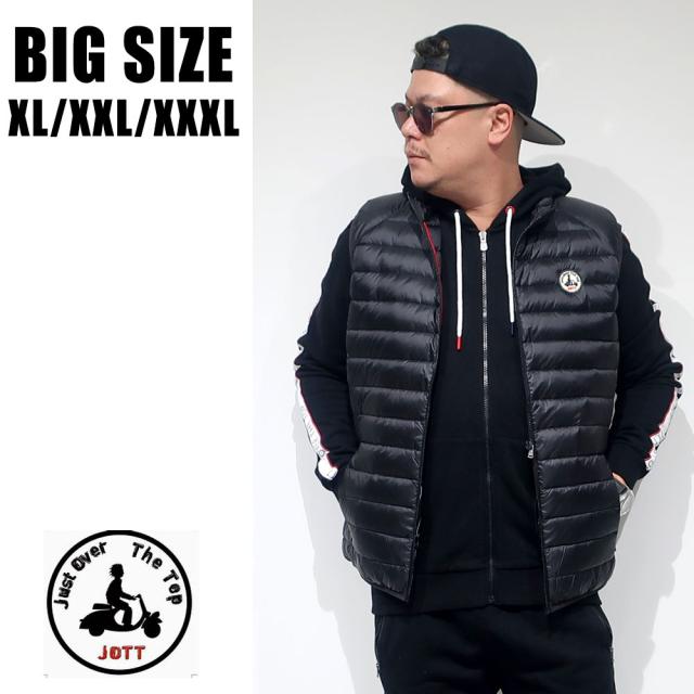 【送料無料】 大きいサイズ メンズ ブランド アウター ダウン ベスト XL XXL XXXL XXXXL 2L 3L 4L 5L 黒 ブラック ブラウン ダウンベスト 防風 防寒 軽量 アメカジ ストリート 国内正規品 ジョット Just Over The Top 5900-TOM-1 J999 J808 大人 30代 40代 50代