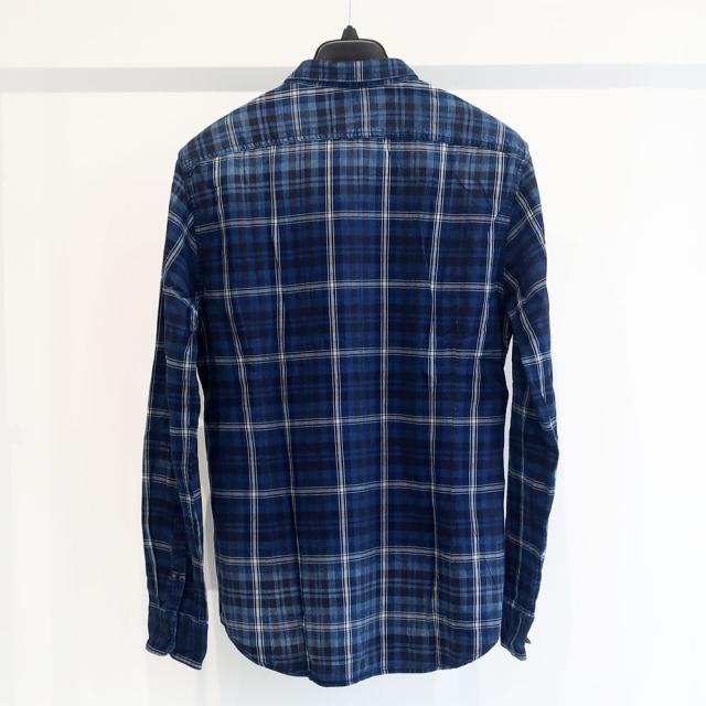 【送料無料】REPLAY リプレイ メンズ 大きいサイズ シャツ 長袖 チェック ブランド 半袖 国内正規品 XL XXL XXXL 2L 3L 4L ネイビー ブルー 正規代理店商品 丸襟 丸首 カットソー 大人 30代 40代 50代 M4953P 000 52304_7