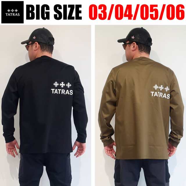 2024春夏新作 TATRAS タトラス メンズ ブランド Tシャツ BELECI べレチ MTAT24S8242-M 大きいサイズ 03 04 05 06 BLACK WHITE KHAKI ブラ