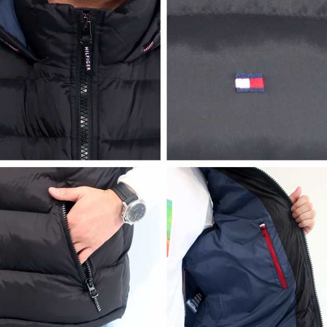 TOMMY HILFIGER メンズ 大きいサイズ アウター ブランド ダウン ベスト XL XXL 2L 3L 中綿 フード ナイロン ジャケット  コート ブルゾン