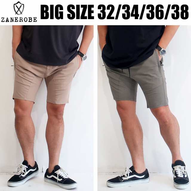ZANEROBE ゼンローブ メンズ ブランド チノパン ツイル パンツ 大きいサイズ ショートパンツ ショーツ パンツ ブラック カーキ ベージュ の通販は 12,100円