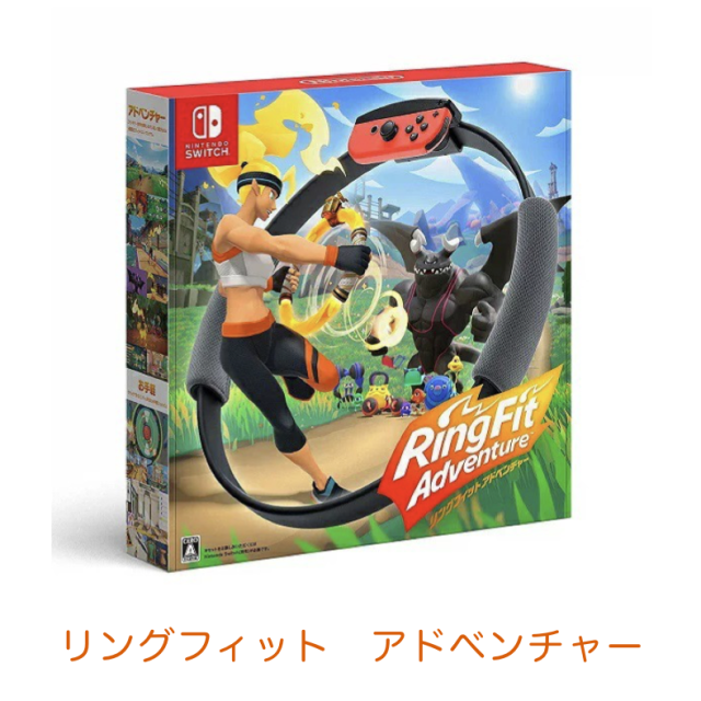 【リングフィット4点セット】スイッチ ネオンorグレー セット ＋ 保護ケース ＋ ガラスフィルム ＋ リングフィット　アドベンチャー Nintendo Switch 任天堂_4