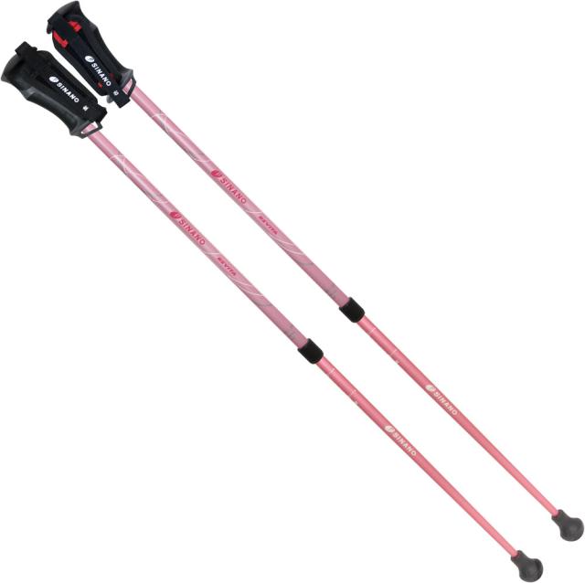 シナノ SINANO ポールウォーキング レビータ ネクスト ピンク ステッキ 杖 ポール 安全歩行 リハビリ 介護 福祉 高齢 年配 健康 転倒予防 ダイエット 姿勢  652083