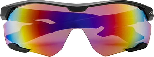 エアフライ Airfly 鼻パッドがないスポーツサングラス AF-30X C-1 ブラックマット スポーティシェイプ 7 カーブ ゴールドミラーレンズ装着  AF30XC1_1