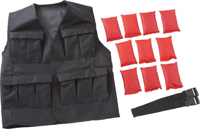 ダンノ DANNO パワージャケットST 10kg トレーニング 筋トレ ウエイト おもり 重り おもし 自重トレーニング ジャケット ウェイトジャケット 最大20kg収納  D5302