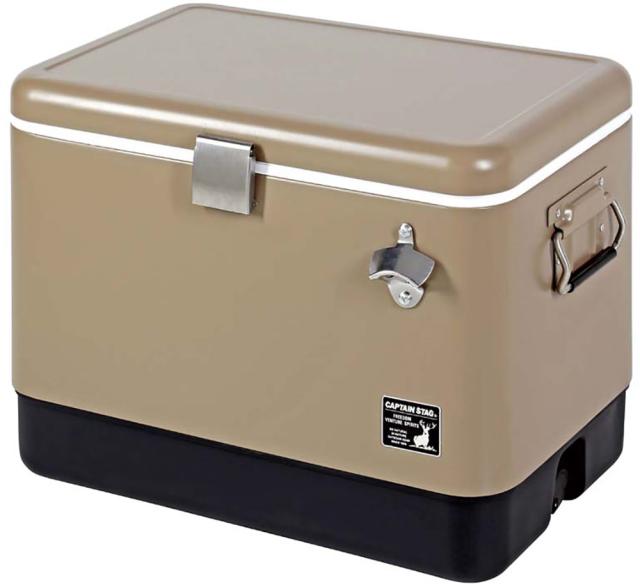 CAPTAIN　STAG キャプテンスタッグ アウトドア スチールフォームクーラー51L カーキ 保冷 キャンプ BBQ バーベキュー 防災 停電対策 防災グッズ 緊急 災害対策 台風対策 UE0080の通販は 22,180円