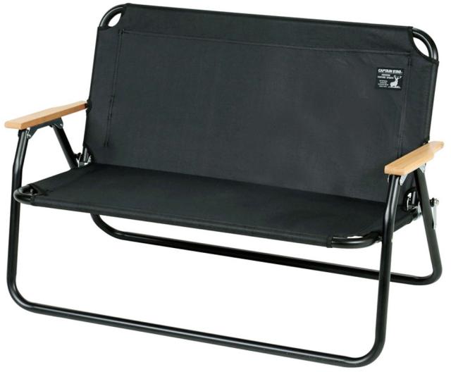 キャプテンスタッグ CAPTAIN STAG アウトドア CSブラックラベル アルミ背付ベンチ UC-1660  UC1660