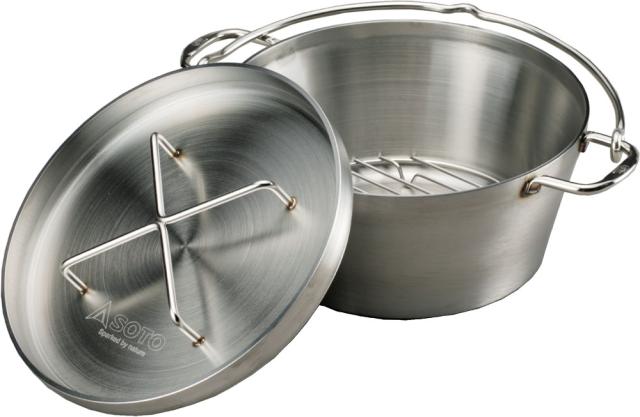 soto ステンレスダッチオーブン 8インチ ケース スタンド 底網付き