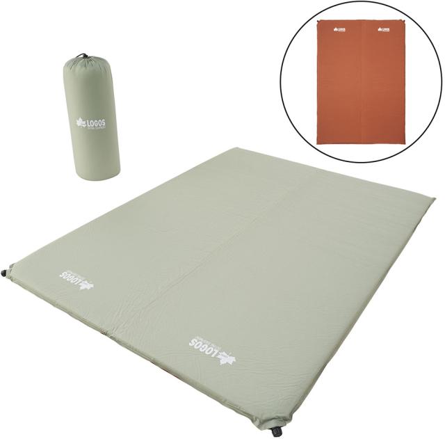 ロゴス LOGOS アウトドア 高密弾力 55セルフインフレートマット・DUO 寝具 自動膨張 マットレス リバーシブル クッション性 キャンプ 車中泊 収納袋付き 防災 台風対策 災害対策  72884180の通販は