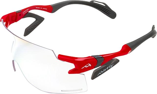 エアフライ Airfly 鼻パッドのないスポーツサングラス AF-301 C-6BK 調光レンズ 自転車 大型 視界 反射防止コート 紫外線透過率0.1 熱中症対策 ゴルフ ランニング  AF301C6BK