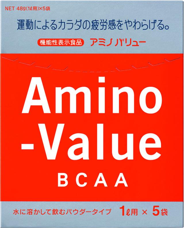 アミノバリュー AminoValue アミノバリューパウダー8000 1L用 48g 粉末 水分補給 熱中症対策 スポーツ シトラス風味 常温保存 機能性表示食品 パウダータイプ BCAA 運動 23041
