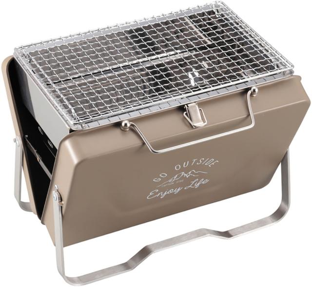 キャプテンスタッグ CAPTAIN STAG アウトドア モンテ V型卓上グリル  カーキ   UG0066