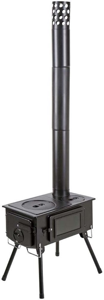 キャプテンスタッグ CAPTAIN STAG アウトドア KAMADO かまど 煙突 ガラス窓付 角型ストーブ  UG0075