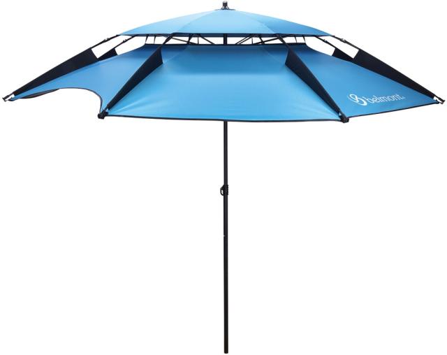 ベルモント belmont アウトドア パラソル 120 BL ブルー MR-092 風通し窓 野池 管理池 海水浴 イベント 熱中症対策 日除け 傘 釣り プール 日差し 日陰 フィッシング用品  MR093