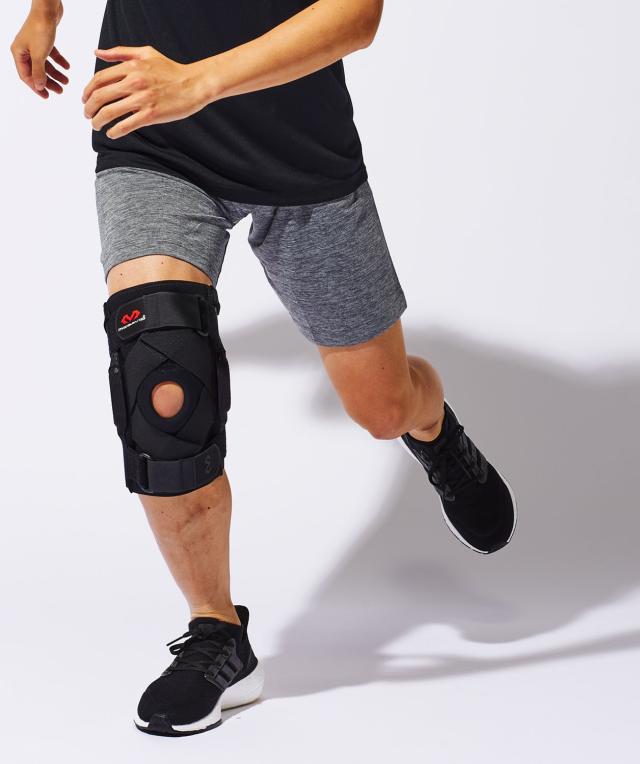 マクダビッド McDavid ヒンジドニーブレイス XC サポーター サポート 膝用 デュアルヒンジ内臓 圧迫 固定 ホールド 安定 フィット感 部活動 クラブ サークル スクール ジム M429XC BK_1