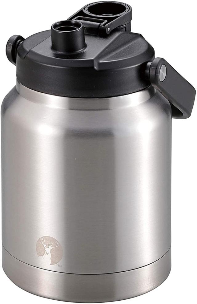 キャプテンスタッグ CAPTAIN STAG アウトドア HDウォータータンク2500 シルバー  水筒 ボトル スクリュータイプ 学校 部活 ステンレスボトル 真空二重構造 保温 保冷 大容量  UE3529