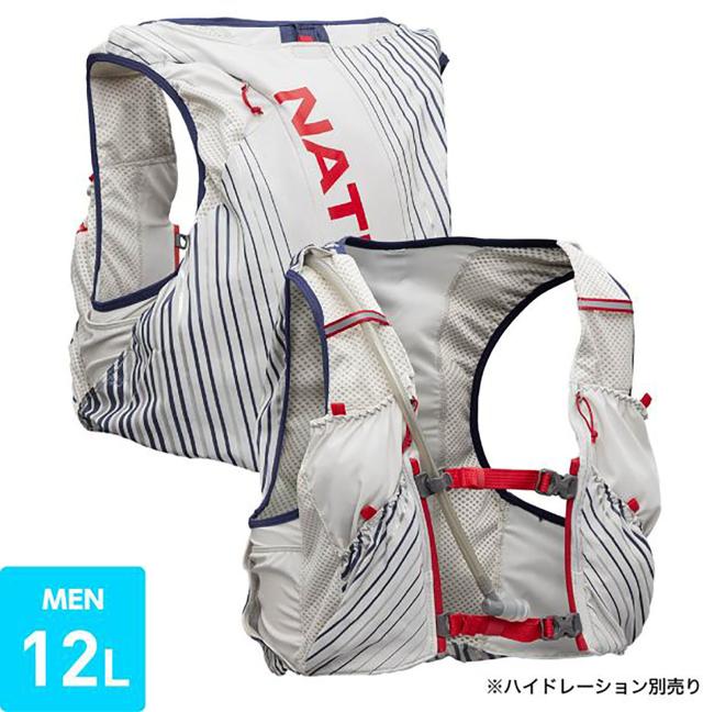 ネイサン NATHAN ピナクル 12L JP グレイ レッド XS トレイル マラソン ランニング ハイドレーションバッグ レースベスト ザック リュック ネイサン ナイトラン 夜間  NS40240J GR