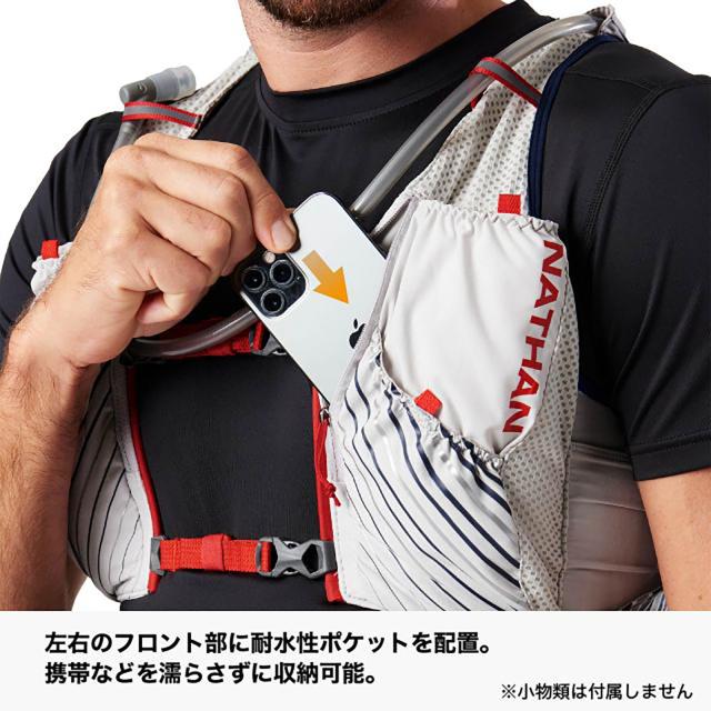 ネイサン NATHAN ピナクル 12L JP グレイ レッド XS トレイル マラソン