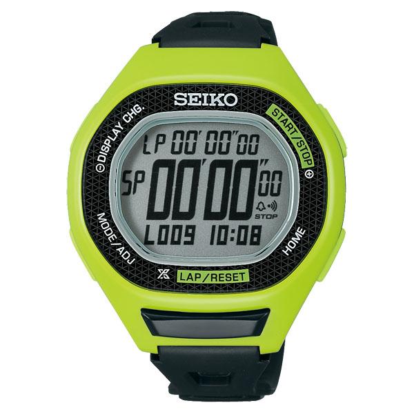 セイコー SEIKO スーパーランナーズ S611 ライムスポーツショップ限定カラー ストップウォッチ 日常生活用強化防水 ランニング 時計 LEDライト点滅 ペース管理  SBEG011の通販は