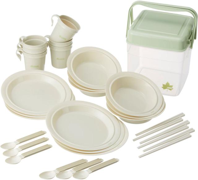 ロゴス LOGOS アウトドア 箸付き食器セットBOX 6人用  81285028の通販は