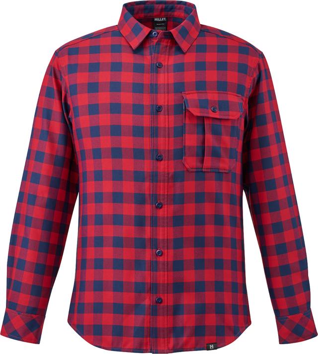 ミレー MILLET アウトドア THERMO CHECK SHIRT LS M 長袖シャツ ロングスリーブ トップス ウェア 保温性 速乾性 軽量性 秋 冬 フランネル 胸ポケット 登山  MIV03136 ミレー MILLET アウトドア THERMO CHECK SHIRT LS M 長袖シャツ ロング