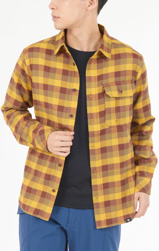 ミレー MILLET アウトドア THERMO CHECK SHIRT LS M 長袖シャツ ロング