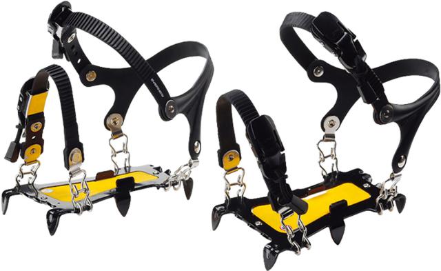 ★6本爪アイゼン ラチェット式 (エバニュー EVERNEW OEM元) 巾調節式 60 | エバニュー(EVERNEW) 6本爪アイゼン L イエロ EBY014