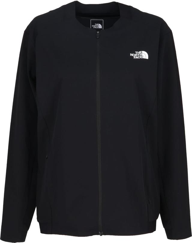 ザ・ノース・フェイス THE NORTH FACE アウトドア フレキシブルラウンドネックジャケット レディース トップス アウター 上着 ウェア ストレッチ シンプル 普段使い ファスナー付きポケット 裾 袖 ゴム  NPW22582