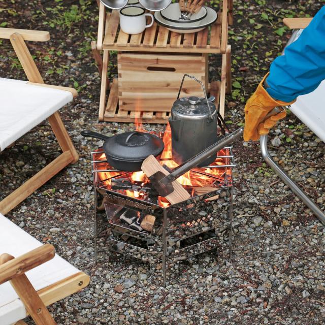 キャプテンスタッグ CAPTAIN STAG アウトドア ヘキサステンレスカマド