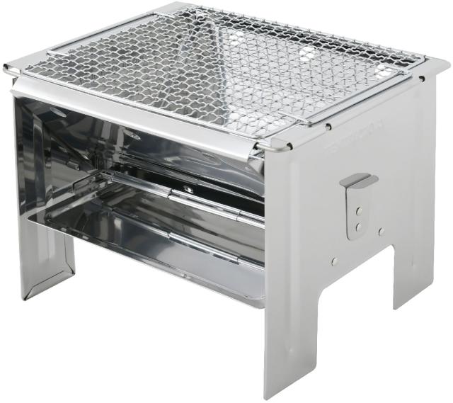 テントファクトリー TENT FACTORY アウトドア V グリル & ファイアスタンド ステンレスタイプ  TFFGS32C