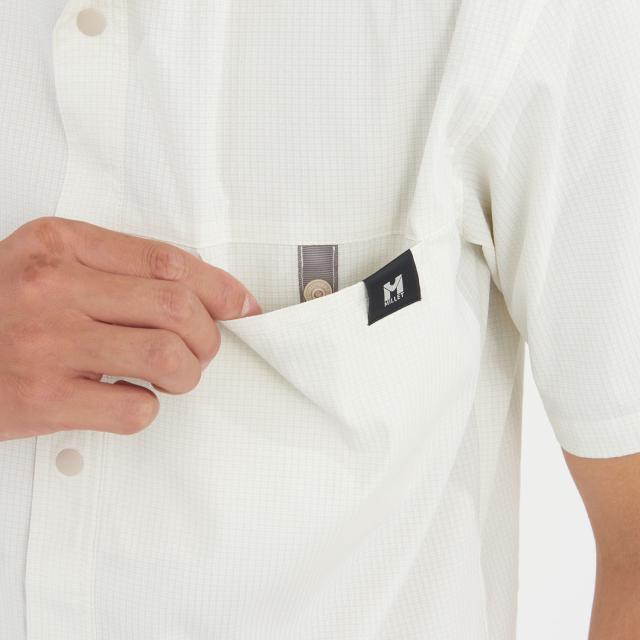 ミレー MILLET アウトドア IB CHECK SHIRT SS M シャツ 半袖 軽量 防虫