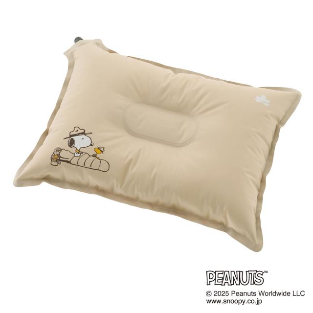 ロゴス LOGOS アウトドア SNOOPY セルフインフレート まくら BF エアーピロー 寝具 携帯 自動膨張 リバーシブル コンパクト 軽量 収納バッグ キャンプ 車中泊 旅行 出張 86001144_1