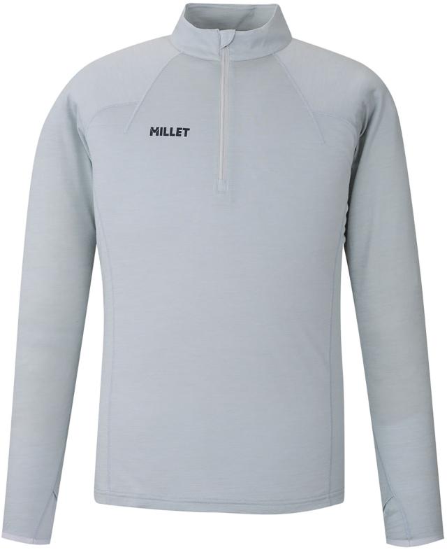 ミレー MILLET アウトドア UBIC WOOL ZIP LS M ベースレイヤー ロングスリーブ 長袖 トレッキング アルパインクライミング 速乾性 耐久性 メリノウール 保温 調湿 消臭  MIV03183