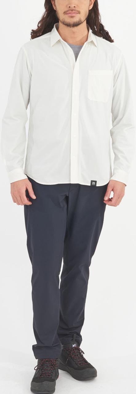 ミレー MILLET アウトドア IB SOLID SHIRT LS M シャツ 長袖 軽量 防虫機能 速乾 接触忌避剤 ペルメトリン インセクトバリヤー 虫を寄せ付けにくい 夏 ポリエステル  MIV03193_4