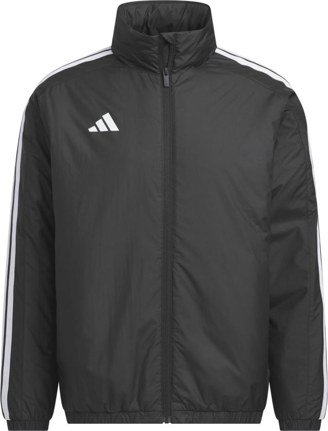 アディダス adidas スリーストライプス ルーズフィット 中わた入りウインドジャケット メンズ 男性 アウター 上着 防風 防寒 ロゴ ワンポイント 練習 トレーニング 移動 部活動  IS425