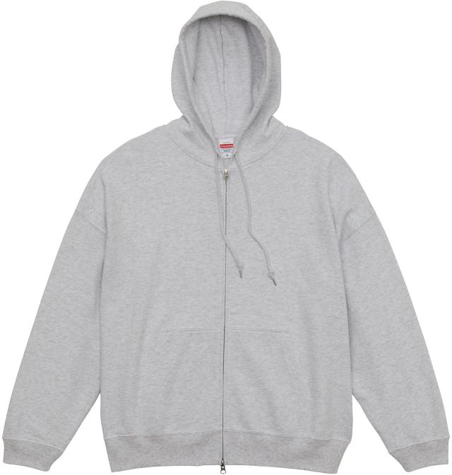 ユナイテッドアスレ UnitedAthle 10.0 オンス ビッグシルエット スウェット フルジップ パーカ   裏パイル   520301A